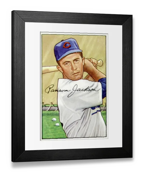 Framed Print : Baseball Card Of Randy Jackson