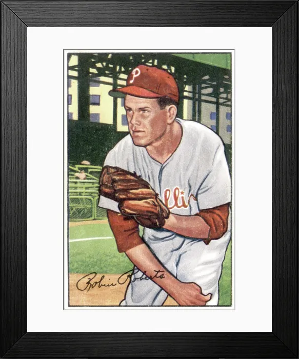 Framed Print : Baseball Card Of Robin Roberts Framed Print : Baseball Card Of Robin Roberts