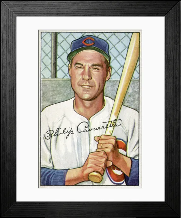 Framed Print : Baseball Card Of Phil Cavaretta Framed Print : Baseball Card Of Phil Cavaretta