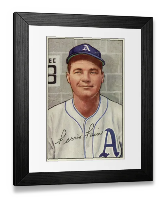 Framed Print : Baseball Card Of Ferris Fain Framed Print : Baseball Card Of Ferris Fain
