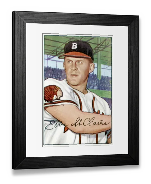 Framed Print : Baseball Card Of Ebba St Claire Framed Print : Baseball Card Of Ebba St Claire
