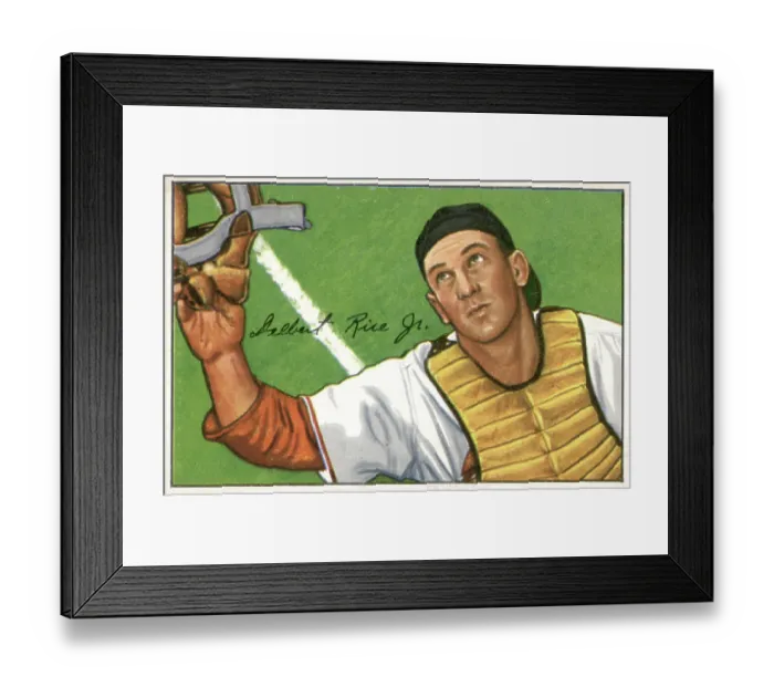 Framed Print : Baseball Card Of Del Rice Framed Print : Baseball Card Of Del Rice