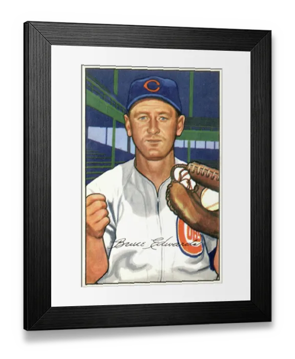 Framed Print : Baseball Card Of Bruce Edwards Framed Print : Baseball Card Of Bruce Edwards