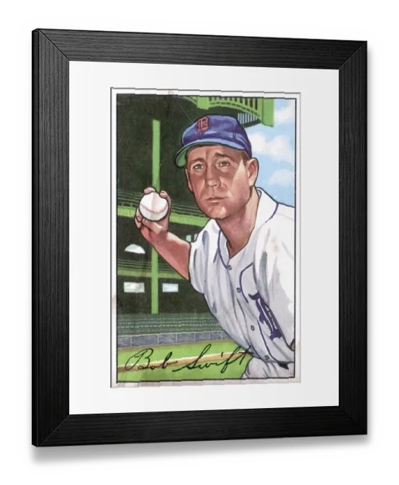 Framed Print : Baseball Card Of Bob Swift Framed Print : Baseball Card Of Bob Swift