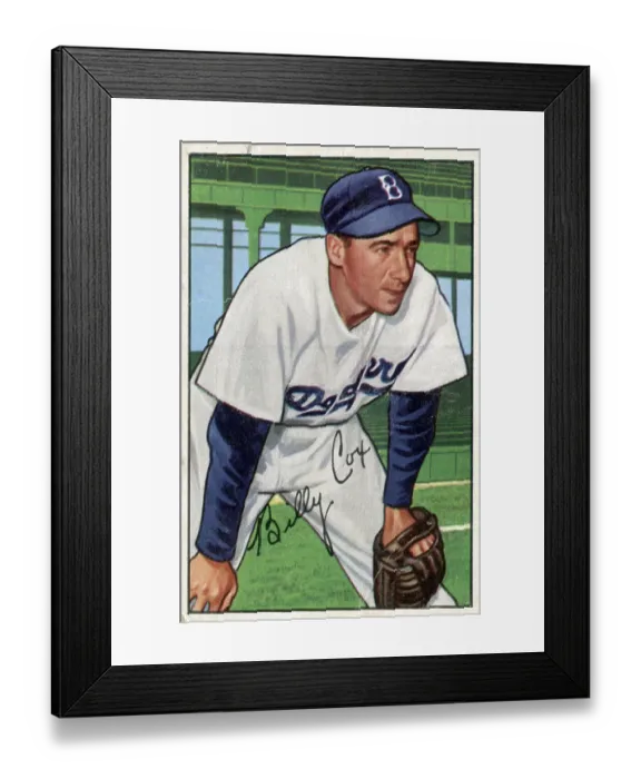 Framed Print : Baseball Card Of Billy Cox Framed Print : Baseball Card Of Billy Cox