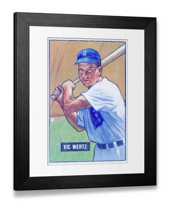 Framed Print : Vic Wertz Baseball Card Framed Print : Vic Wertz Baseball Card