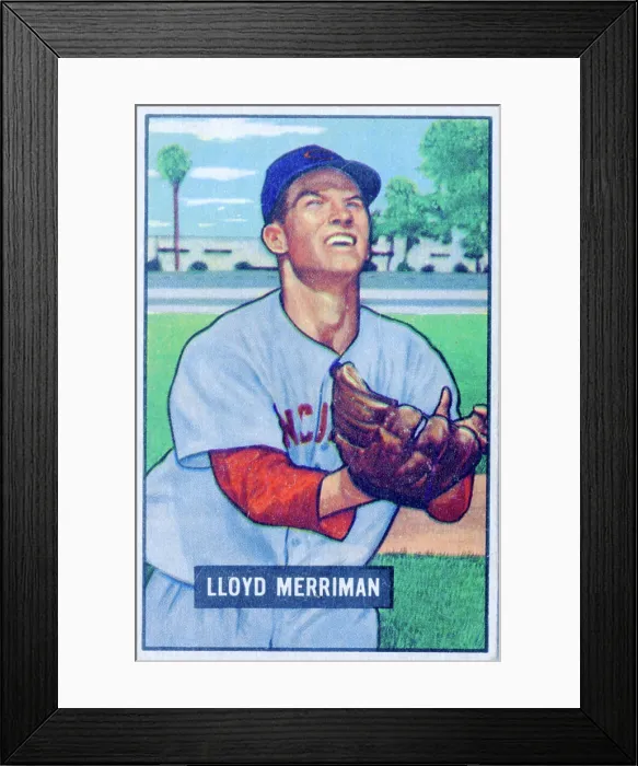 Framed Print : Lloyd Merriman Baseball Card