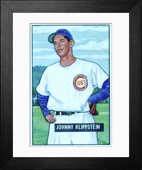Framed Print : Johnny Klippstein Baseball Card Framed Print : Johnny Klippstein Baseball Card
