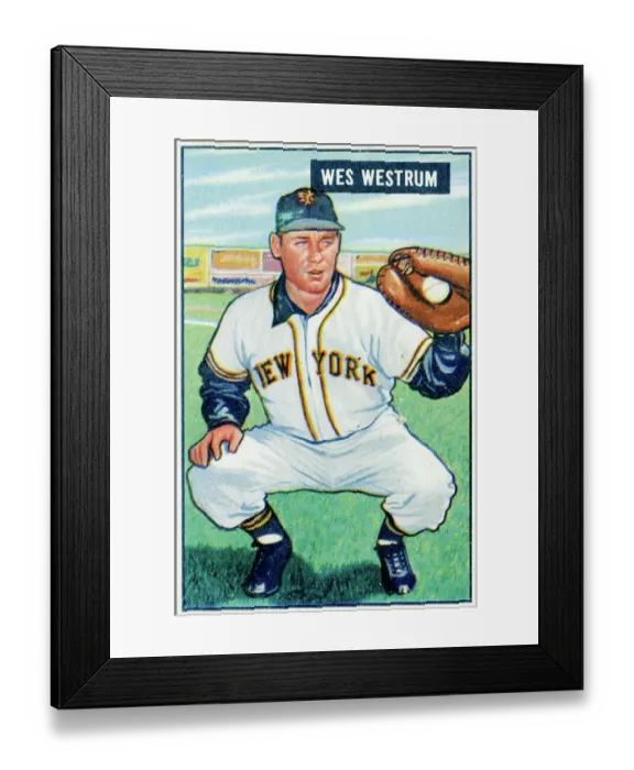 Framed Print : Wes Westrum Baseball Card Framed Print : Wes Westrum Baseball Card