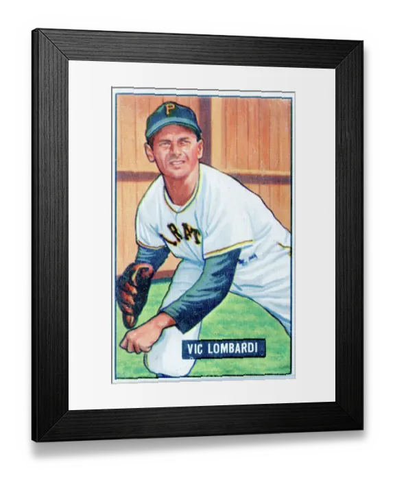 Framed Print : Vic Lombardi Baseball Card Framed Print : Vic Lombardi Baseball Card