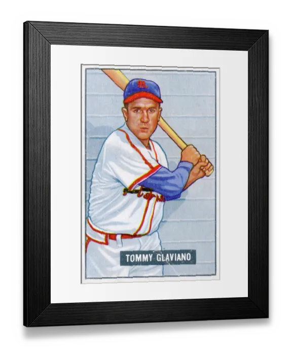 Framed Print : Tommy Glaviano Baseball Card Framed Print : Tommy Glaviano Baseball Card