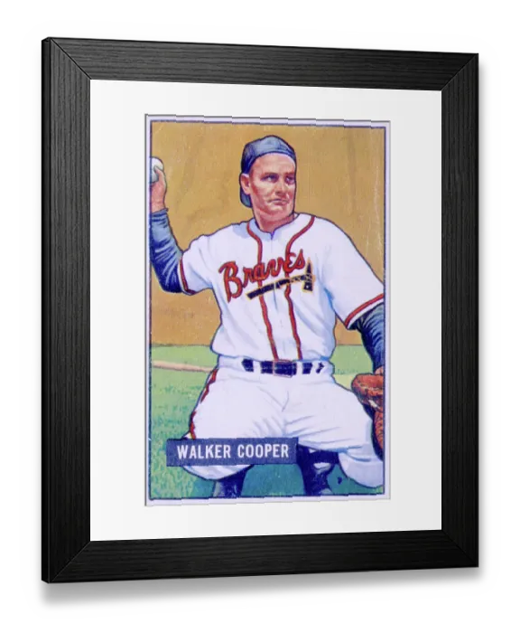Framed Print : Walker Cooper Baseball Card Framed Print : Walker Cooper Baseball Card