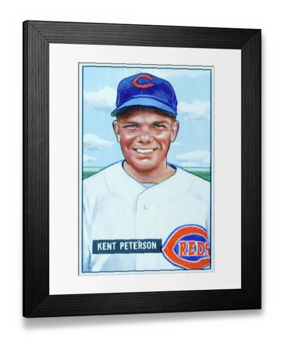 Framed Print : Kent Peterson Baseball Card Framed Print : Kent Peterson Baseball Card