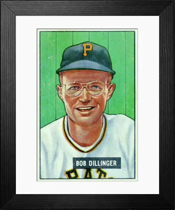 Framed Print : Bob Dillinger Baseball Card Framed Print : Bob Dillinger Baseball Card