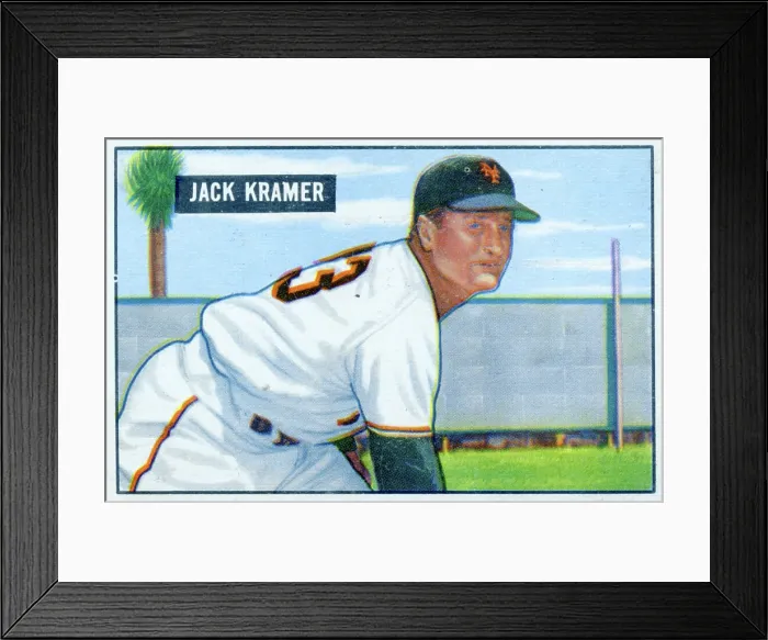 Framed Print : Jack Kramer Baseball Card