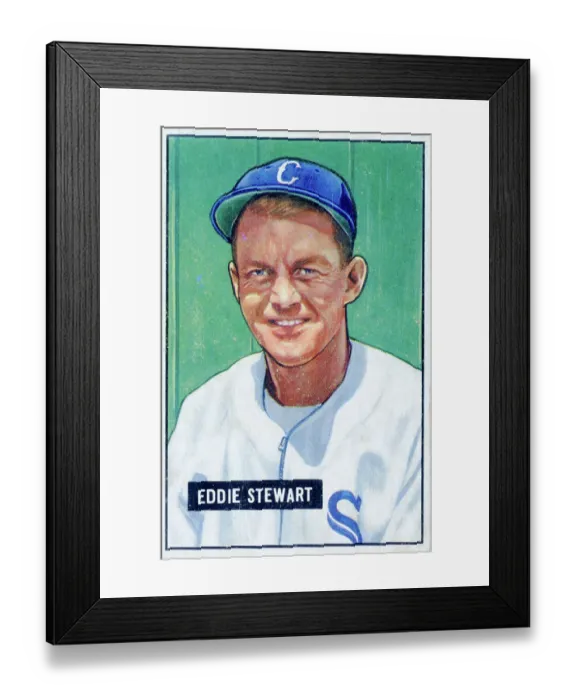Framed Print : Eddie Stewart Baseball Card Framed Print : Eddie Stewart Baseball Card