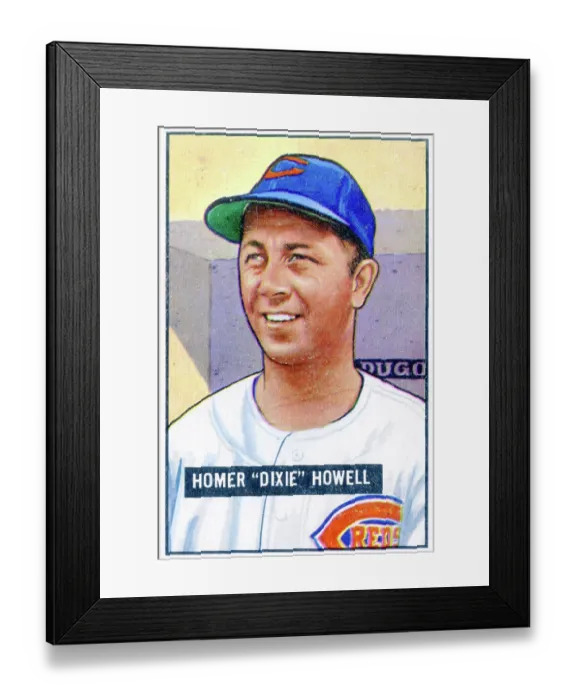Framed Print : Dixie Howell Baseball Card Framed Print : Dixie Howell Baseball Card