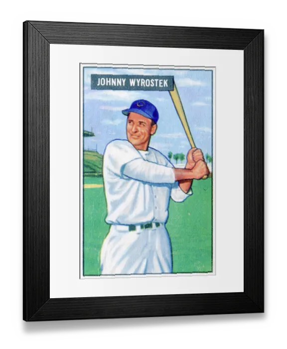 Framed Print : Johnny Wyrostek Baseball Card Framed Print : Johnny Wyrostek Baseball Card