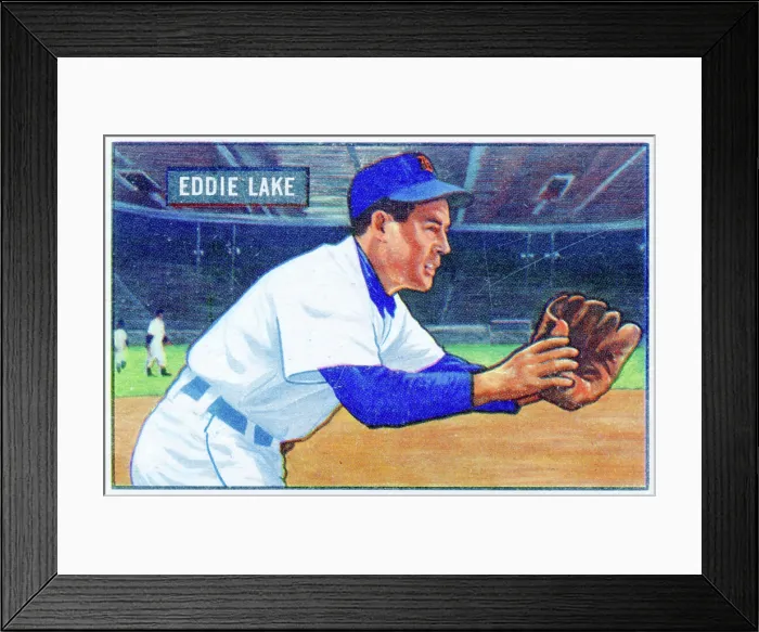 Framed Print : Eddie Lake Baseball Card Framed Print : Eddie Lake Baseball Card