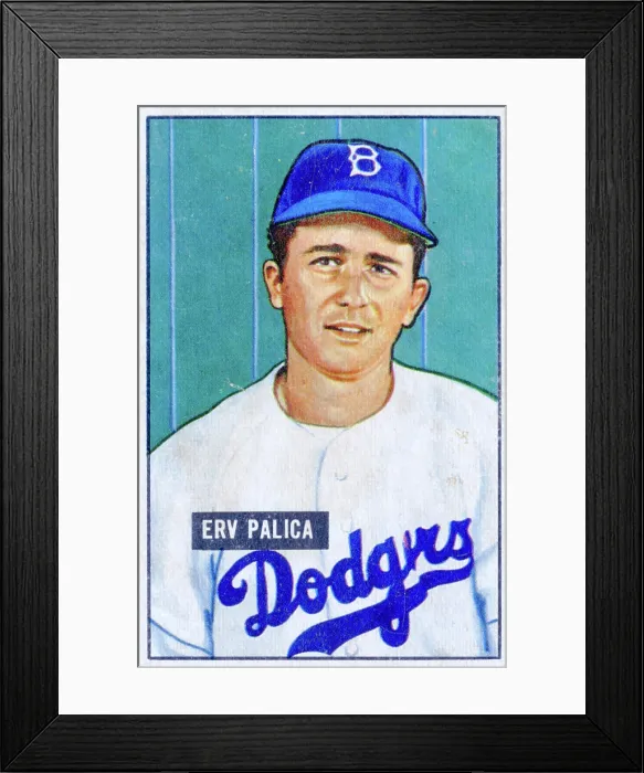 Framed Print : Erv Palica Baseball Card Framed Print : Erv Palica Baseball Card