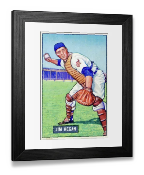 Framed Print : Jim Hegan Baseball Card