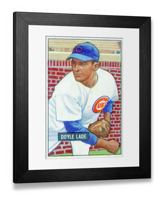 Framed Print : Doyle Lade Baseball Card Framed Print : Doyle Lade Baseball Card