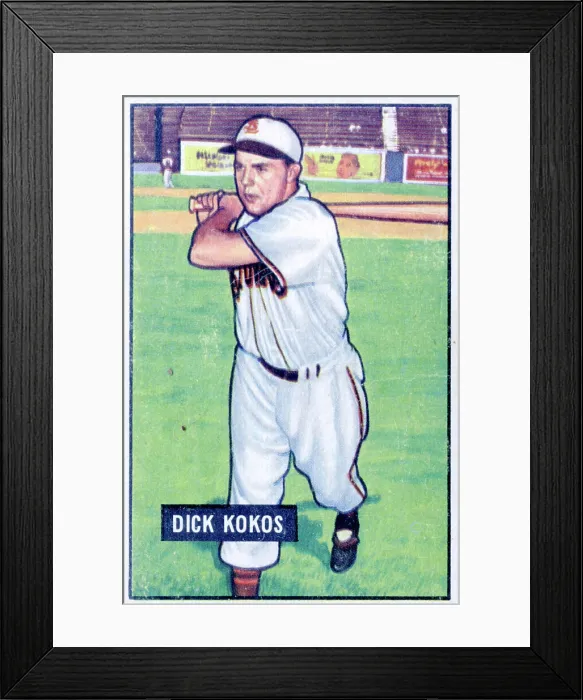Framed Print : Dick Kokos Baseball Card Framed Print : Dick Kokos Baseball Card