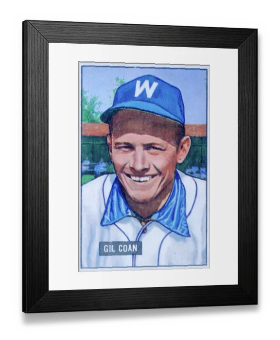 Framed Print : Gil Coan Baseball Card Framed Print : Gil Coan Baseball Card