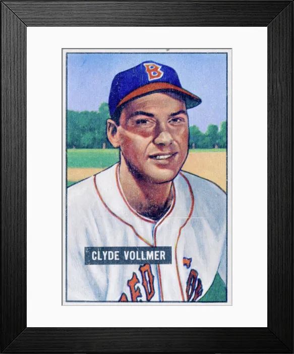 Framed Print : Clyde Vollmer Baseball Card Framed Print : Clyde Vollmer Baseball Card