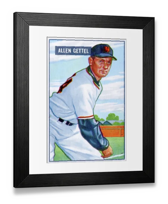 Framed Print : Allen Gettel Baseball Card Framed Print : Allen Gettel Baseball Card