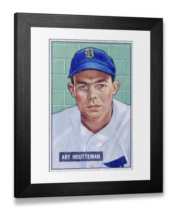 Framed Print : Art Houtteman Baseball Card Framed Print : Art Houtteman Baseball Card