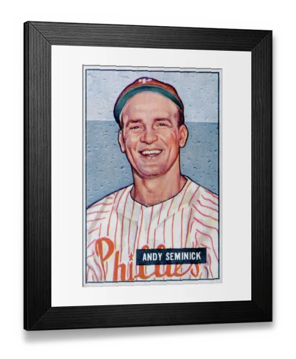 Framed Print : Andy Semenick Baseball Card Framed Print : Andy Semenick Baseball Card