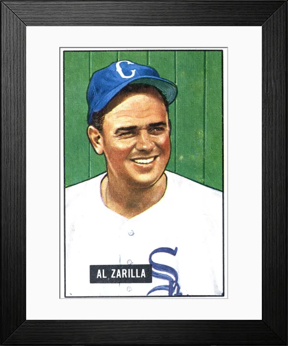 Framed Print : Baseball Card Of Al Zarilla Framed Print : Baseball Card Of Al Zarilla