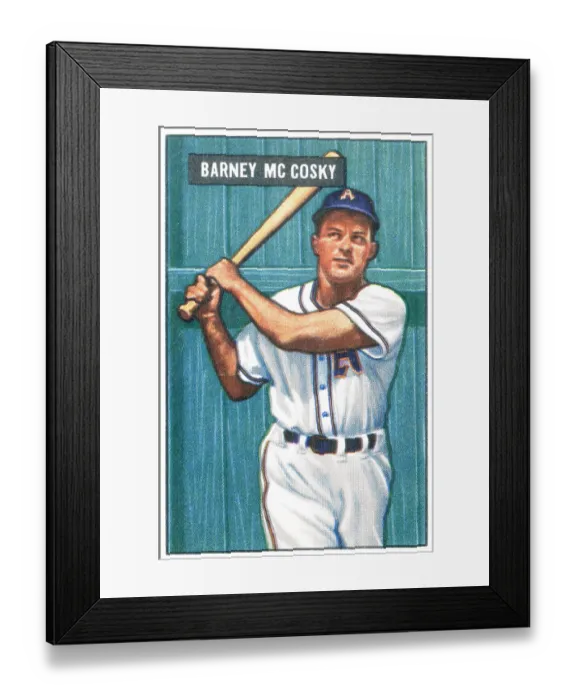 Framed Print : Baseball Card Of Barney McCoskey Framed Print : Baseball Card Of Barney McCoskey