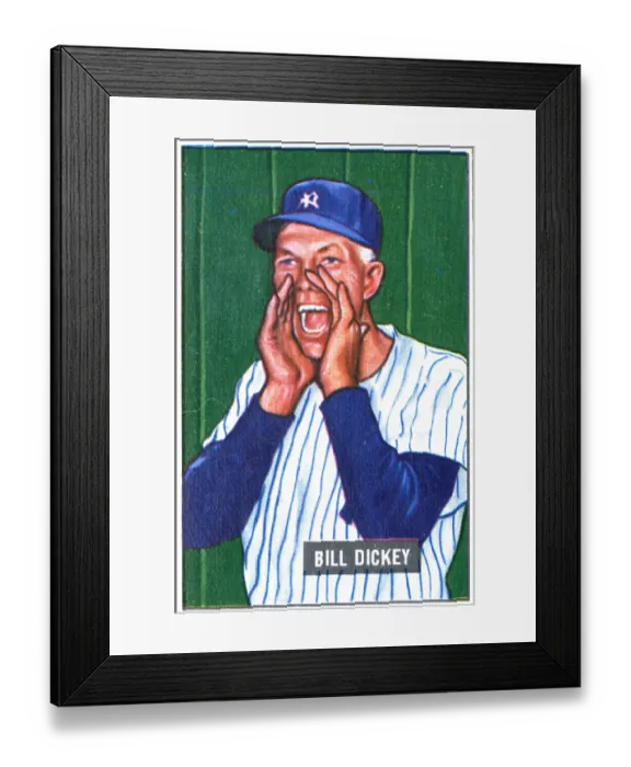 Framed Print : Baseball Card Of Bill Dickey Framed Print : Baseball Card Of Bill Dickey