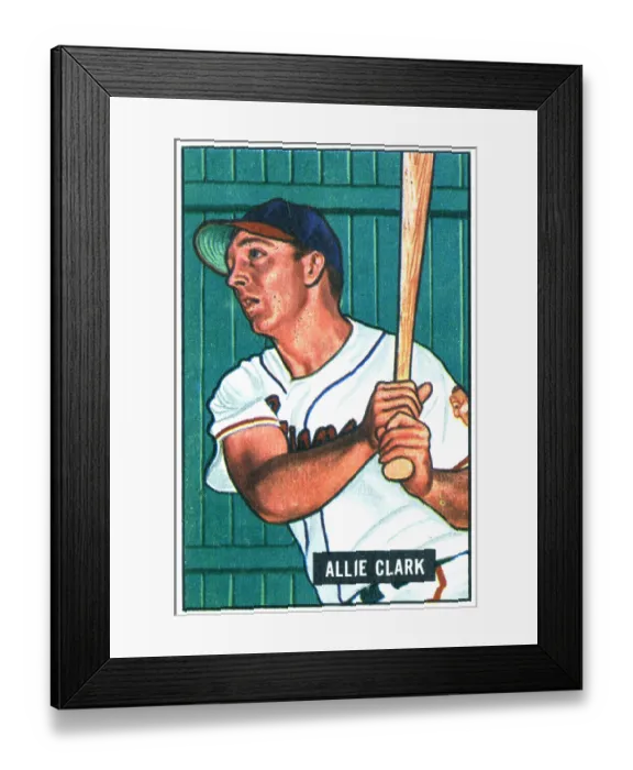 Framed Print : Baseball Card Of Allie Clark Framed Print : Baseball Card Of Allie Clark