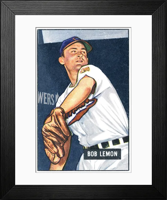 Framed Print : Baseball Card Of Bob Lemon Framed Print : Baseball Card Of Bob Lemon