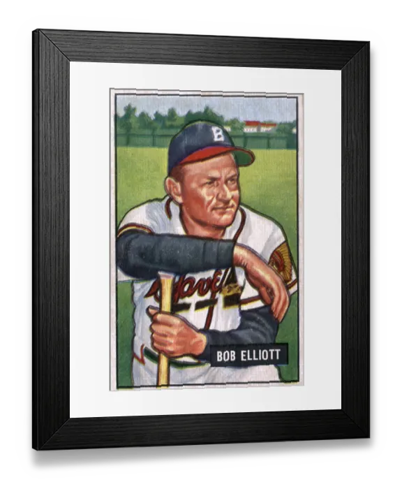 Framed Print : Baseball Card Of Bob Elliott Framed Print : Baseball Card Of Bob Elliott