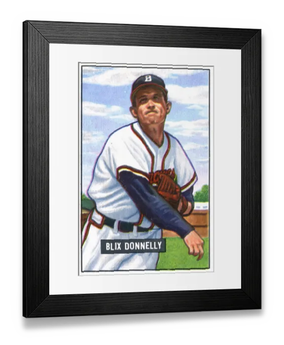 Framed Print : Baseball Card Of Blix Donnelly Framed Print : Baseball Card Of Blix Donnelly