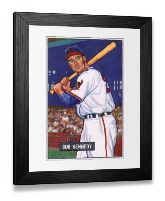 Framed Print : Baseball Card Of Bob Kennedy Framed Print : Baseball Card Of Bob Kennedy