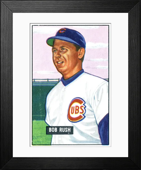 Framed Print : Baseball Card Of Bob Rush Framed Print : Baseball Card Of Bob Rush