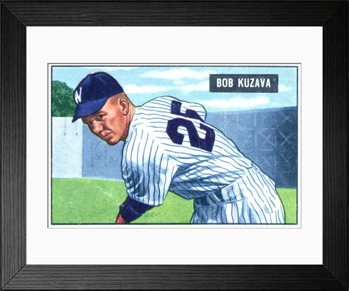 Framed Print : Baseball Card Of Bob Kuzava Framed Print : Baseball Card Of Bob Kuzava