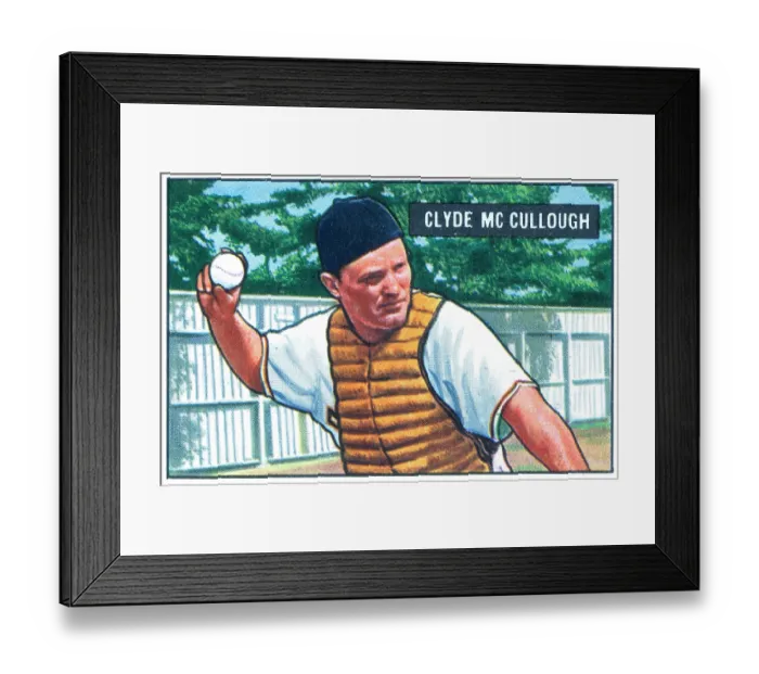 Framed Print : Baseball Card Of Clyde McCullough Framed Print : Baseball Card Of Clyde McCullough