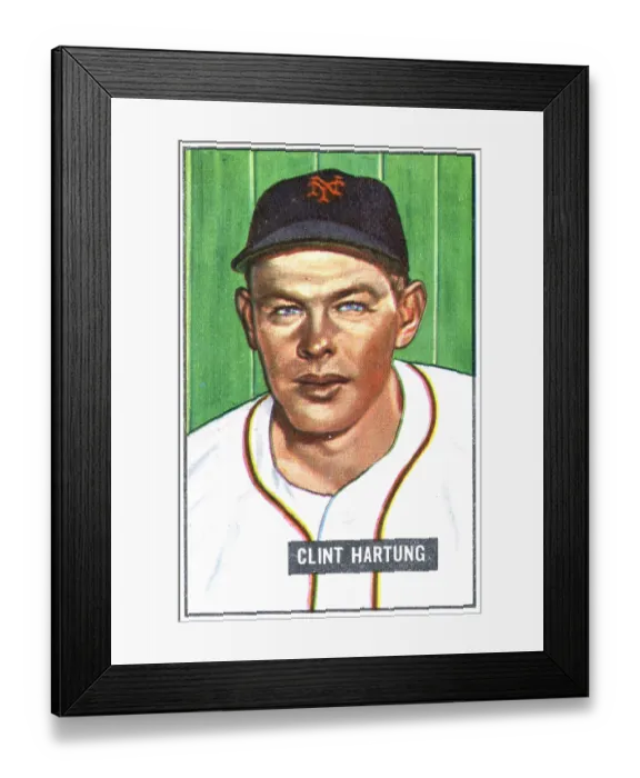 Framed Print : Baseball Card Of Clint Hartung Framed Print : Baseball Card Of Clint Hartung