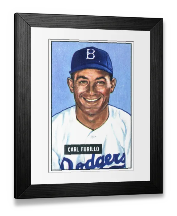 Framed Print : Baseball Card Of Carl Furillo Framed Print : Baseball Card Of Carl Furillo