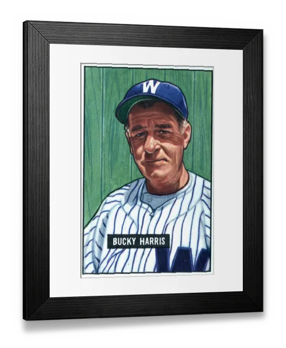 Framed Print : Baseball Card Of Bucky Harris Framed Print : Baseball Card Of Bucky Harris