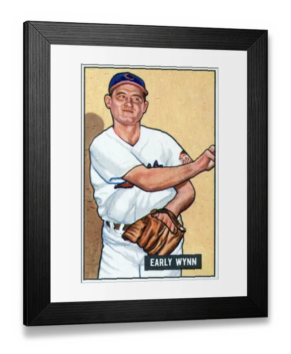 Framed Print : Baseball Card Of Early Wynn