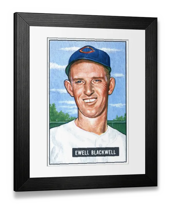 Framed Print : Baseball Card Of Ewell Blackwell Framed Print : Baseball Card Of Ewell Blackwell