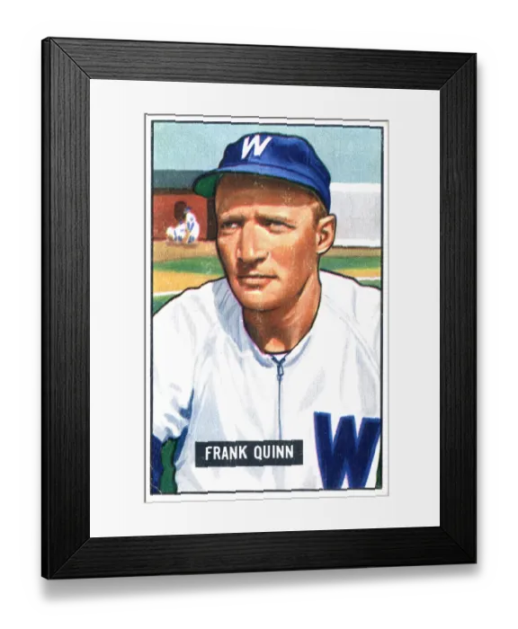 Framed Print : Baseball Card Of Frank Quinn Framed Print : Baseball Card Of Frank Quinn