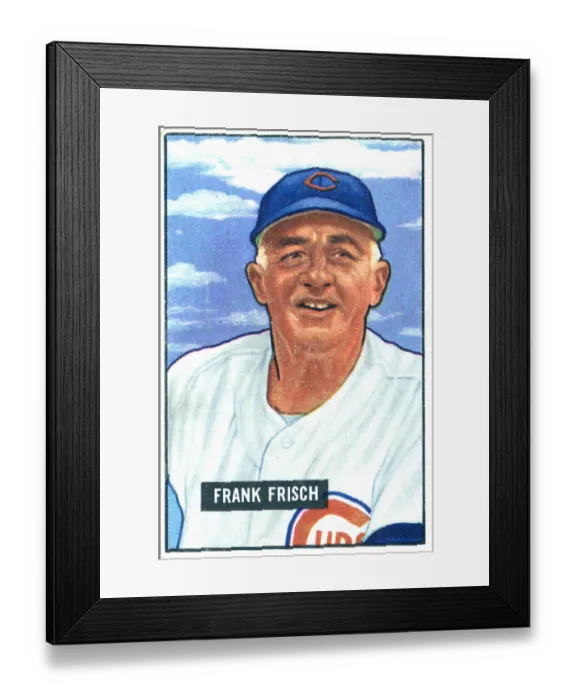 Framed Print : Baseball Card Of Frank Frisch